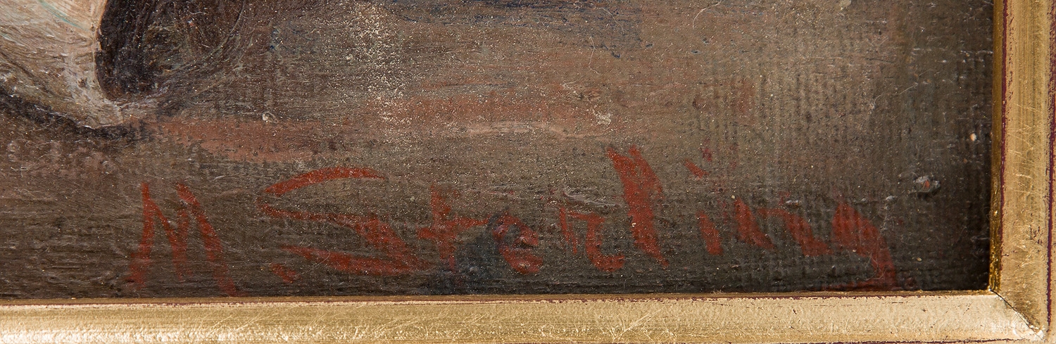 Artwork by Marc Sterling, Martwa natura z owocami i maska, Made of oil/canvas