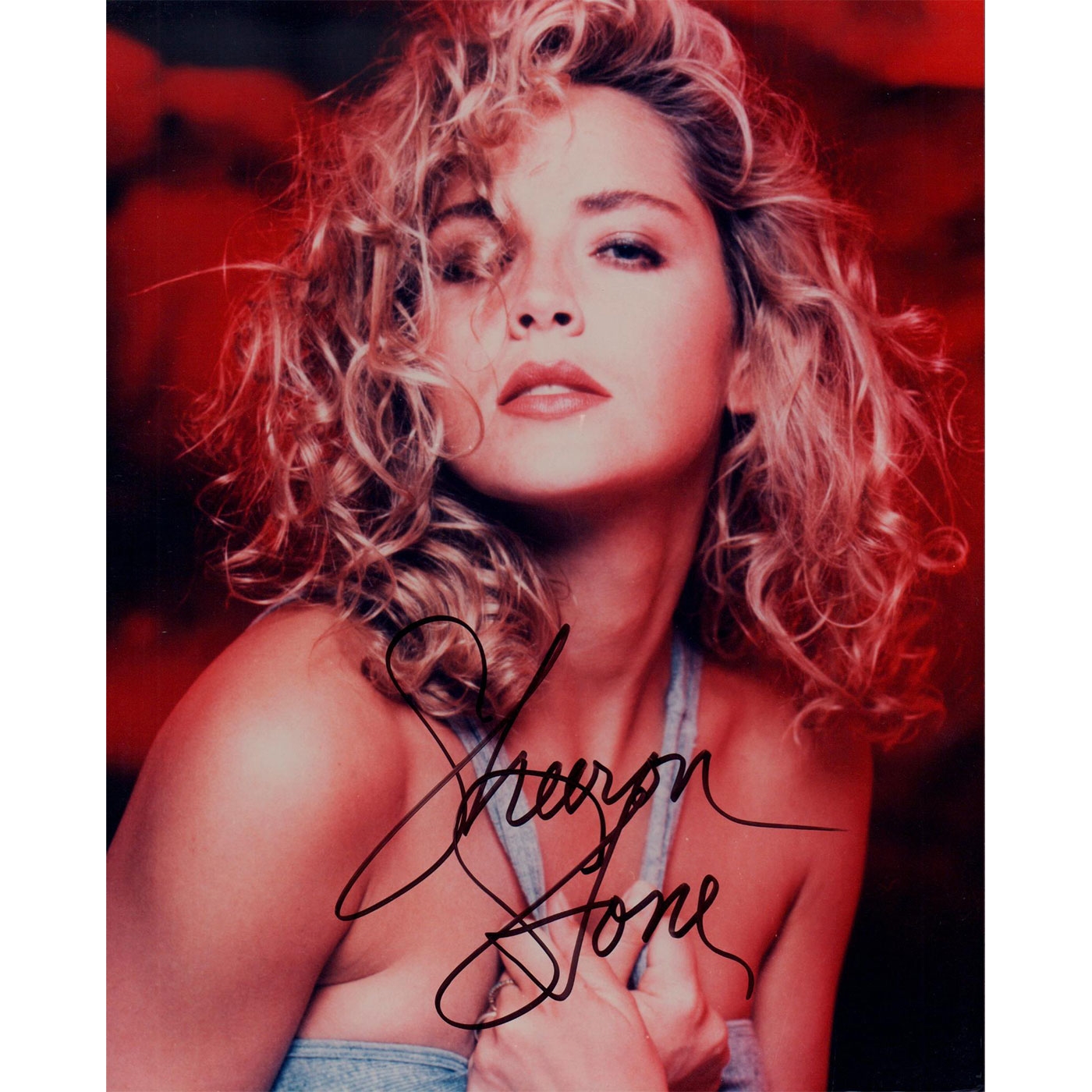 Sharon Stone | Vintage Glossy Color Photograph, Sharon Stone, Signed ...