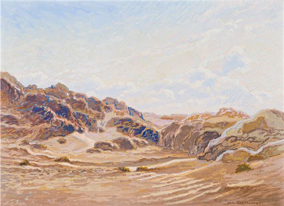 Desert Landscape, Lüderitz, Namibia by Johannes Blatt, dated 1945