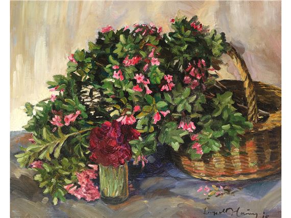 Flower still life by Leopold Hauer