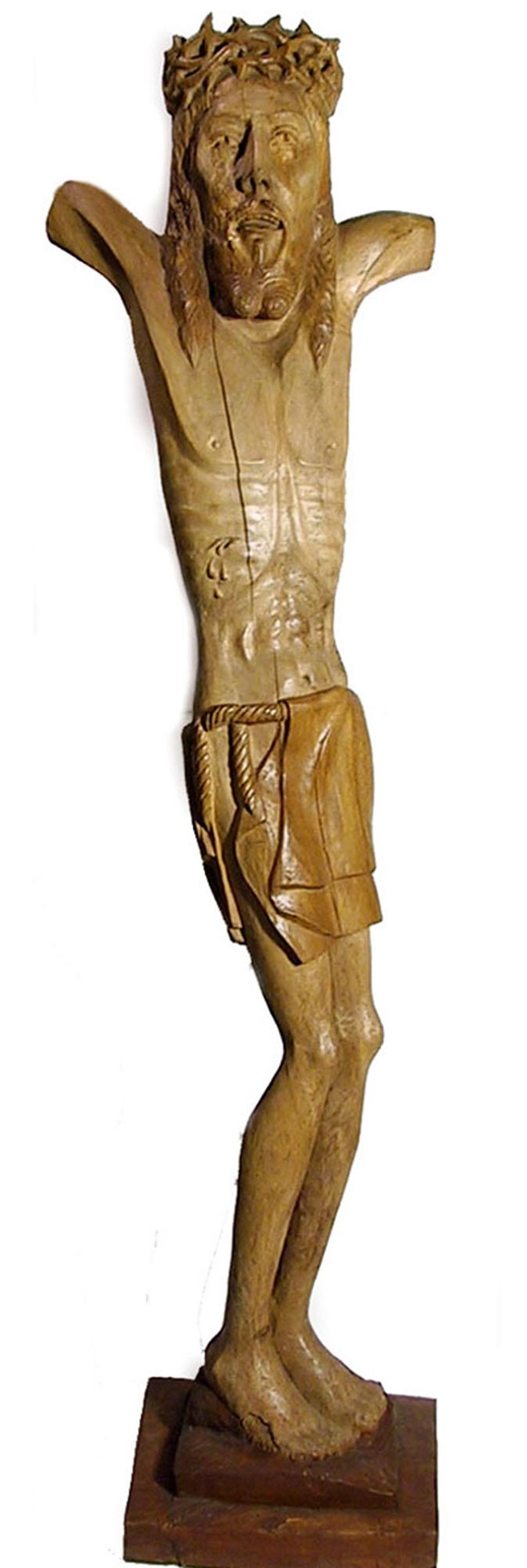 Artwork by Andre Dimanche, Jesus, Made of Carved Wood Sculpture