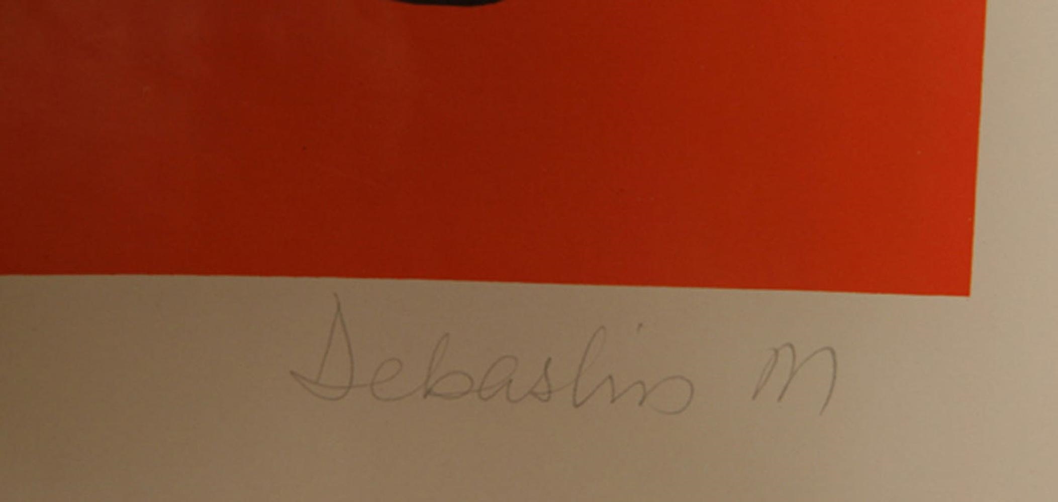 Artwork by M. Debashis, Lying on Beach, Made of Screenprint on Glossy Paper