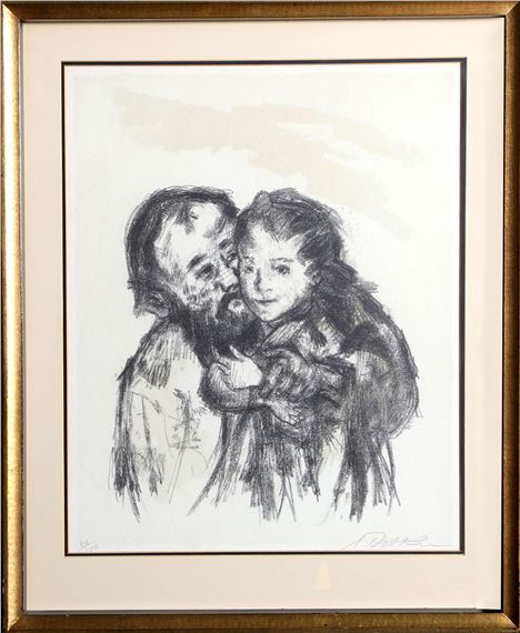 Grandfather and Granddaughter by Alexander Dobkin, circa 1960