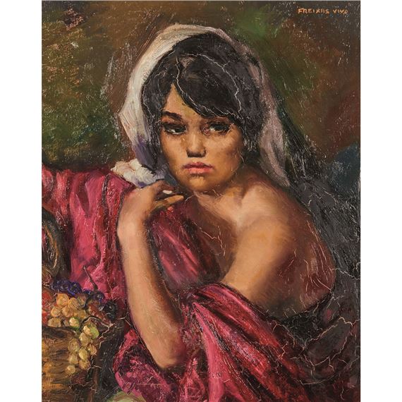 Muchacha con frutas by Amadeo Freixas Vivó