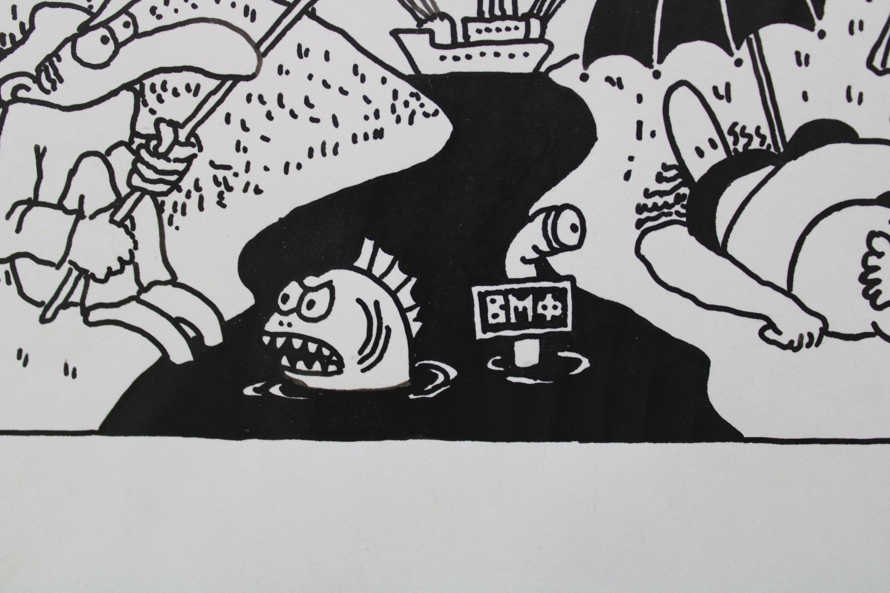 Artwork by Māris Putniņš, 1990, Made of Paper, ink