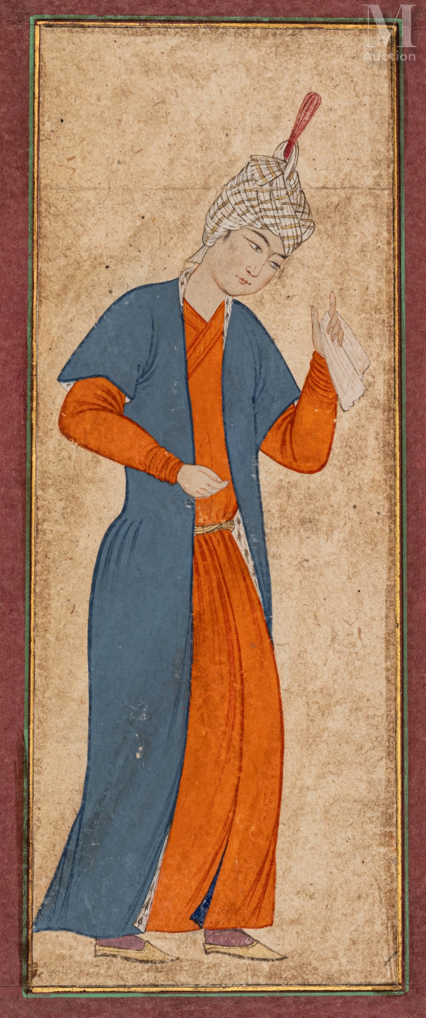 Iranian School, 19th Century | Prince au qizilbash | MutualArt