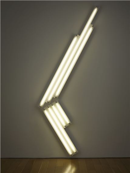 "monument" for V. Tatlin by Dan Flavin, Conceived in 1964 and fabricated in 2016