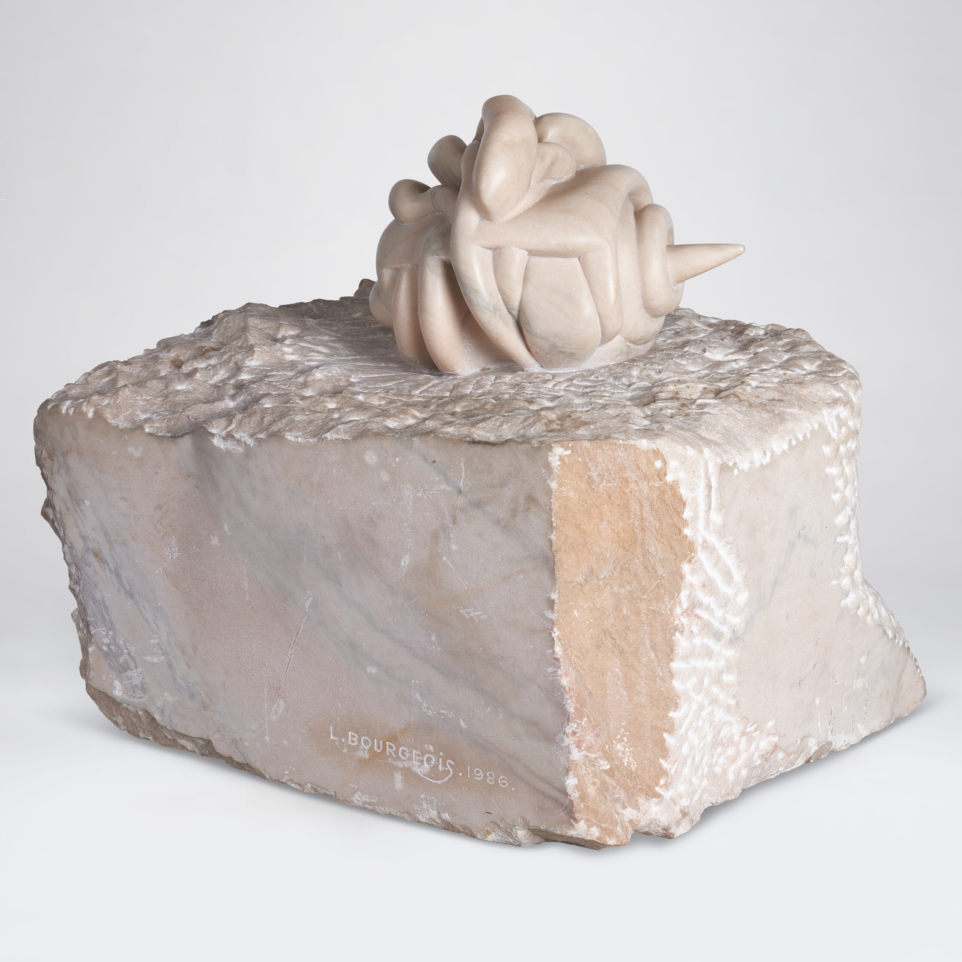 Artwork by Louise Bourgeois, Nature Study, Made of pink marble