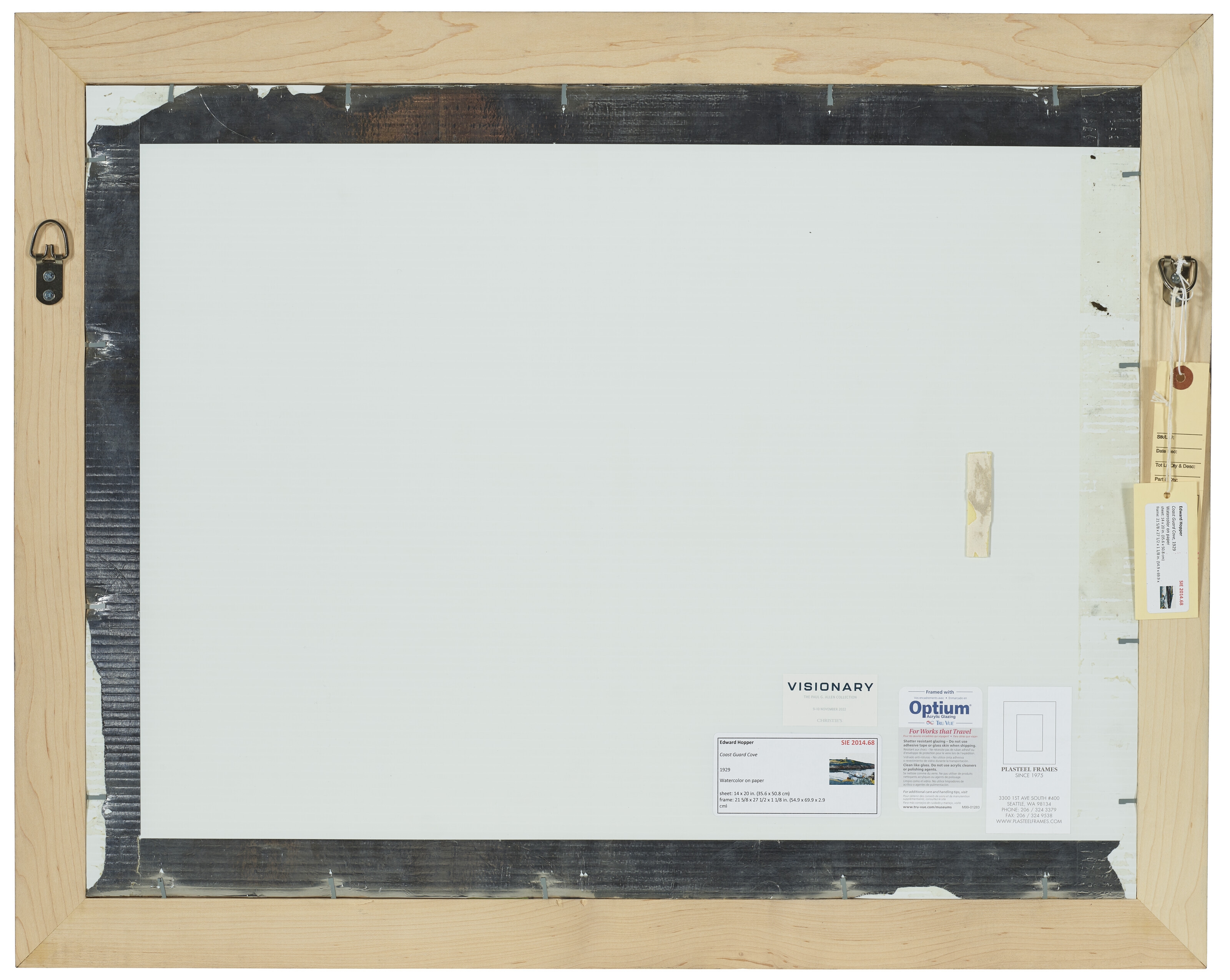 Artwork by Edward Hopper, Coast Guard Cove, Made of watercolor and pencil on paper