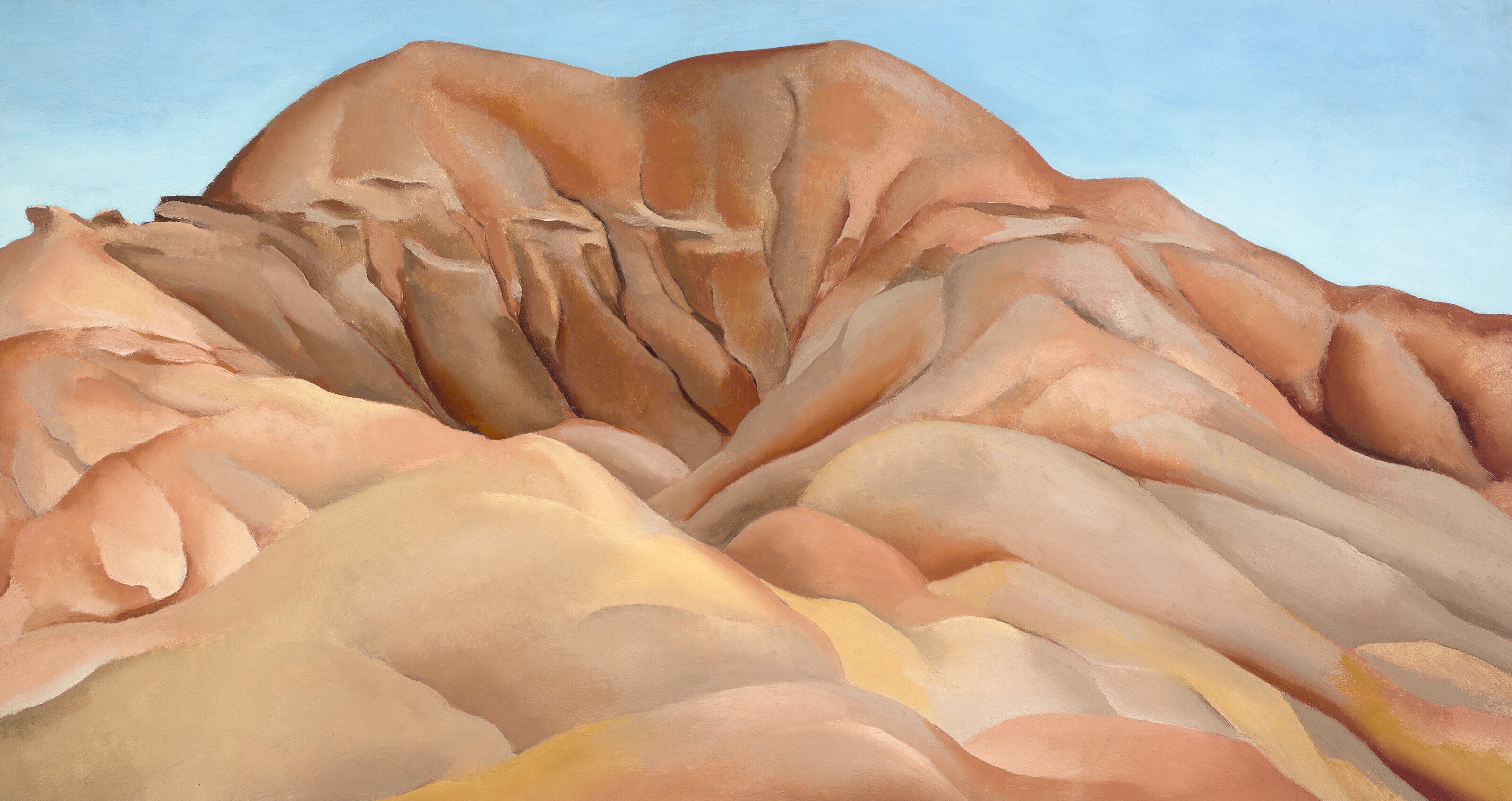 Artwork by Georgia O'Keeffe, On the Old Santa Fe Road, Made of oil on canvas