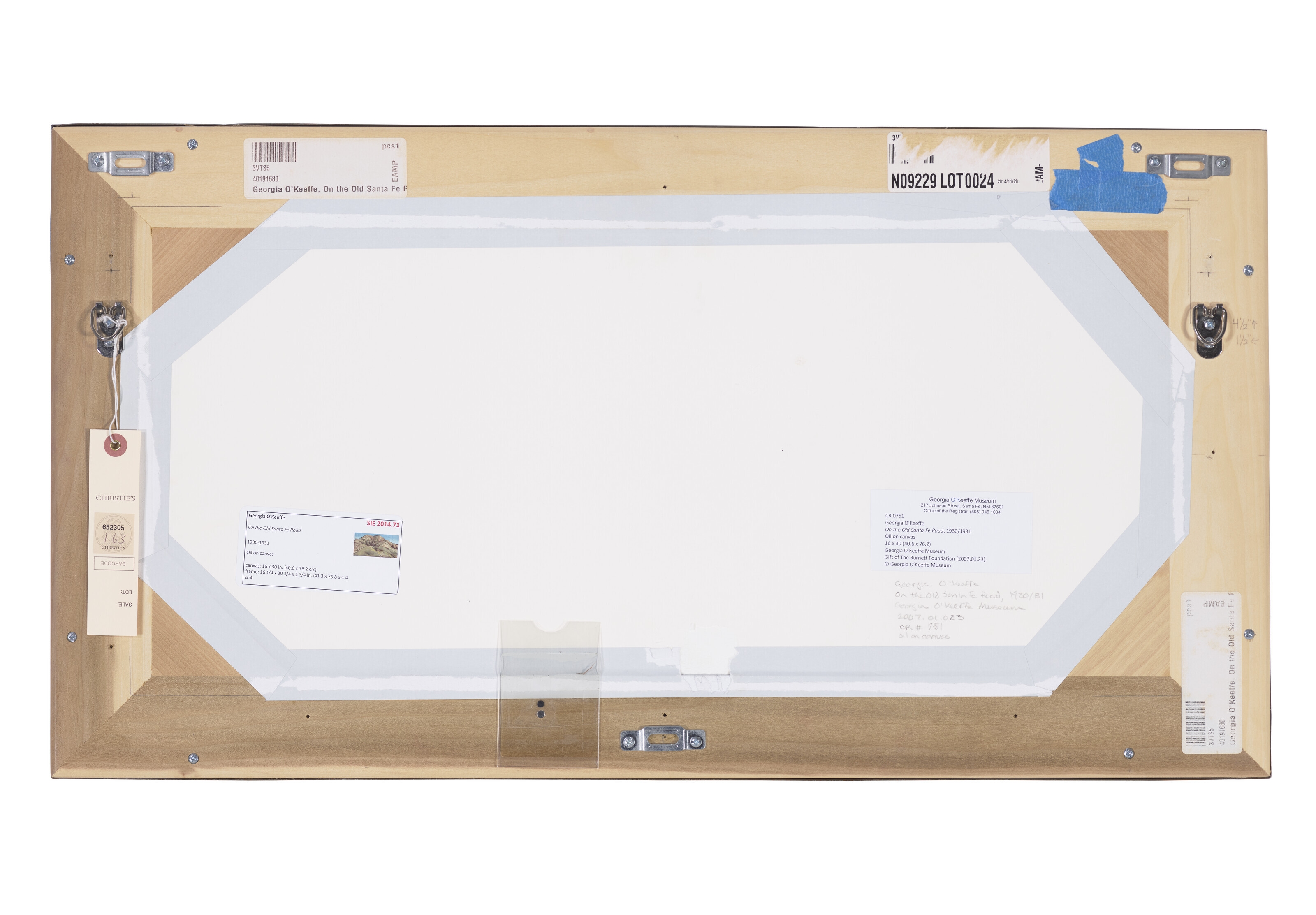 Artwork by Georgia O'Keeffe, On the Old Santa Fe Road, Made of oil on canvas