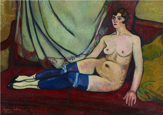 Nu aux bas bleus by Suzanne Valadon, Painted in 1916