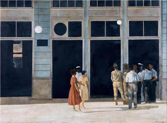 Le café de Mavrokefalos by Yannis Tsarouchis, 1971