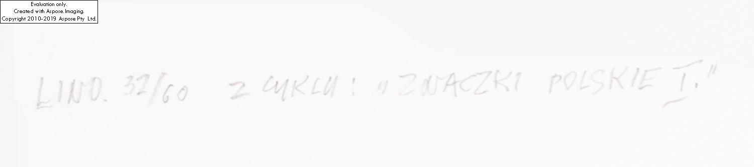 Artwork by Leszek Sobocki, From the cycle "Polish Stamps I", Made of linocut/paper