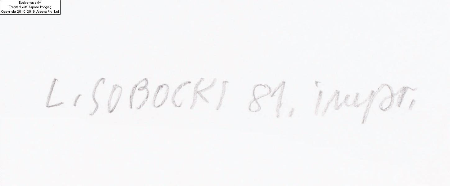 Artwork by Leszek Sobocki, From the cycle "Polish Stamps I", Made of linocut/paper