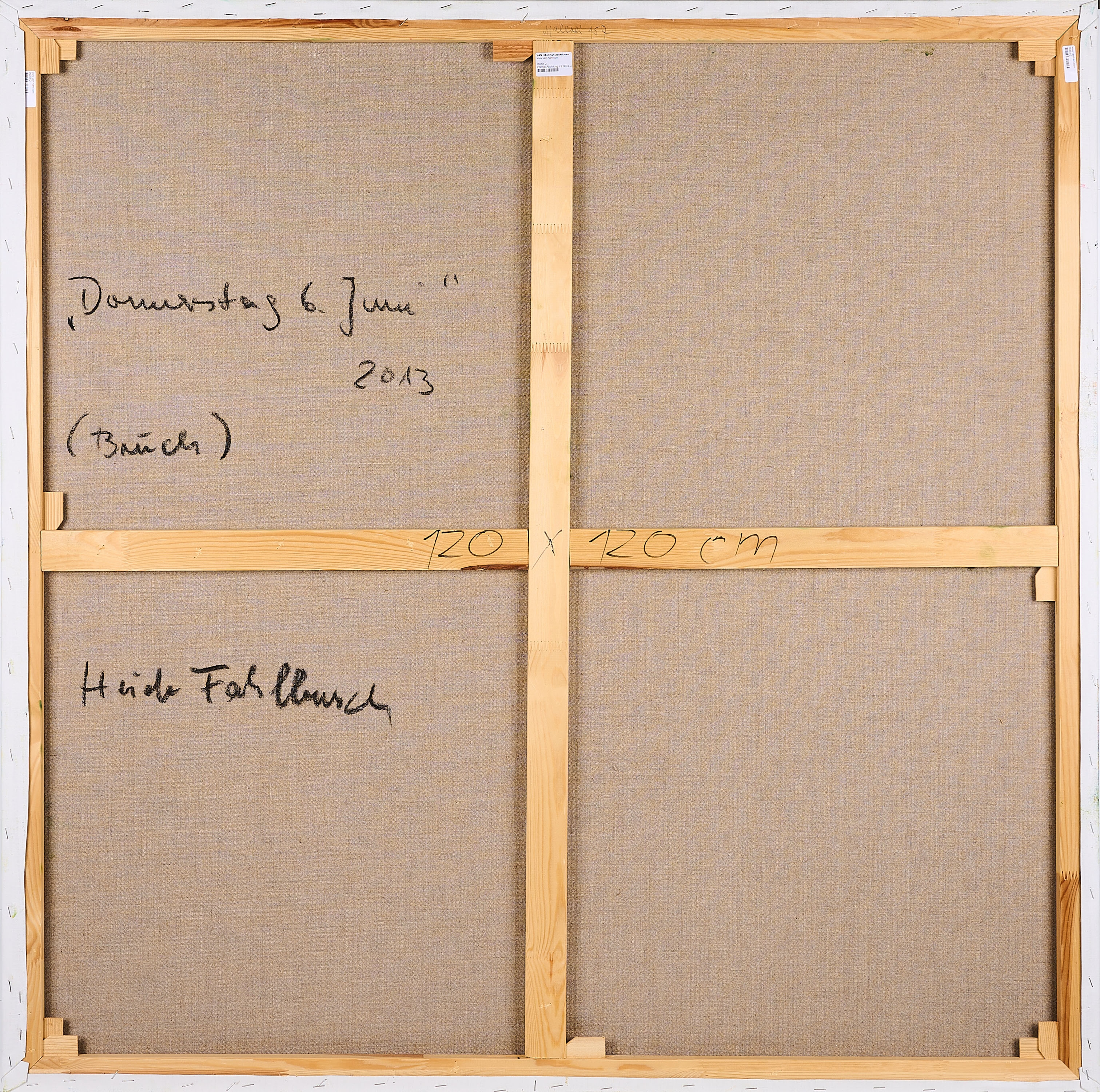 Artwork by Heide Fahlbusch, "Donnerstag 6. Juni"., Made of Oil on canvas