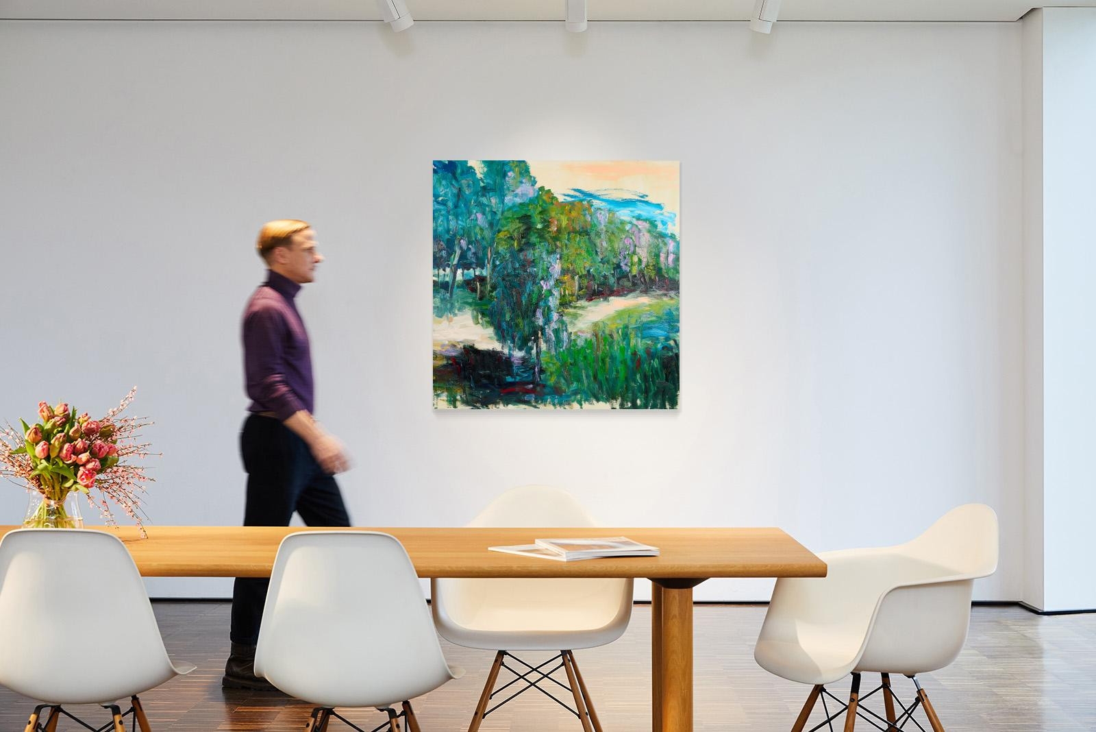 Artwork by Heide Fahlbusch, "Donnerstag 6. Juni"., Made of Oil on canvas