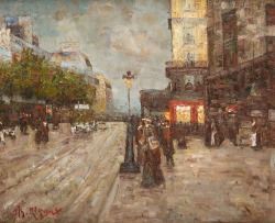 Albert Rigaux | Boulevard animé | MutualArt