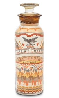 Height 10 1/2 inches, diameter 3 1/2 inches. - Andrew Clemens