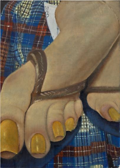 Untitled (harley's foot thing) by Issy Wood, Painted in 2021