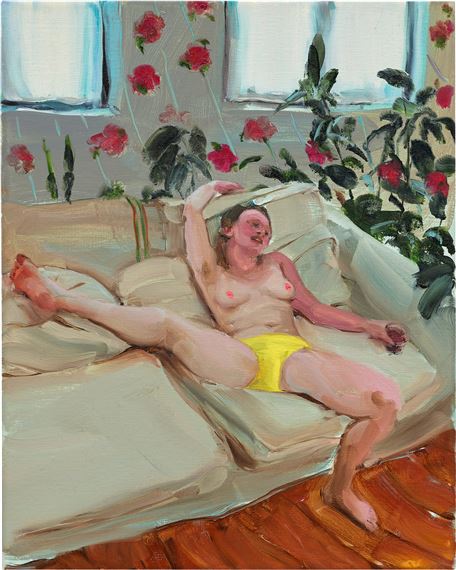 Hannah among friends by Jenna Gribbon, Painted in 2021