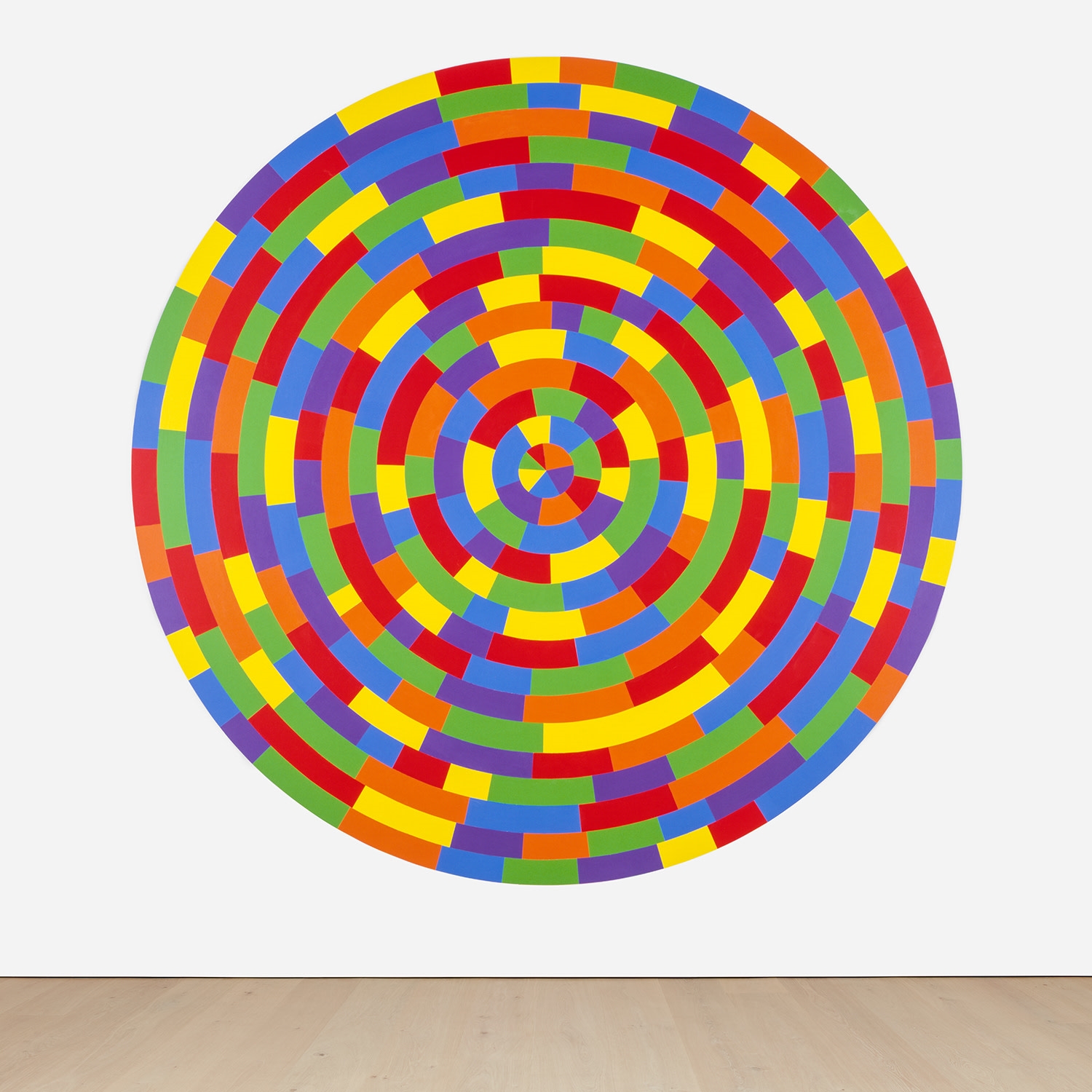 Sol LeWitt | Wall Drawing #1111 Circle with broken bands of color (2003 ...