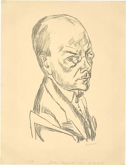 ”Bildnis Georg Swarzenski”. by Max Beckmann, 1921