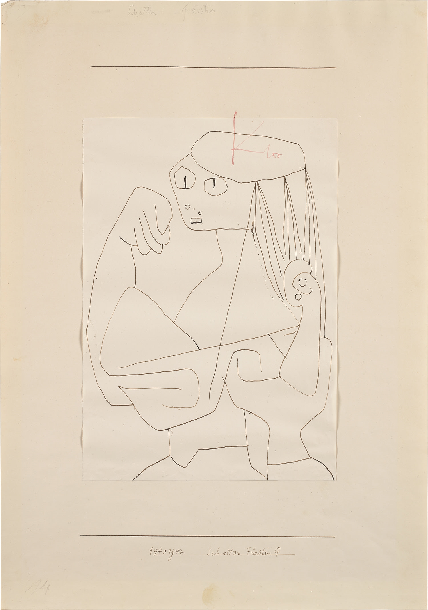 Schatten Fürstin (Princess of the Shadows) by Paul Klee, Executed in 1940