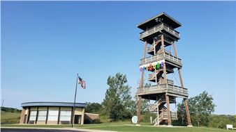 A Morning Star Banner Rises on the South Dakota Prairie