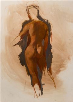 Male nude figure study - Miguel Valdesberea