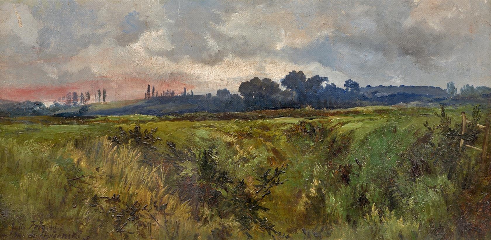 Artwork by Julie Frigout, DEŠTIVÉ POČASÍ, Made of oil on canvas