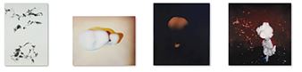 "Scramblet drawing II". "Serie figura iluminada II".  "Serie figura iluminada I". "Dos formas blancas" - Marti Cormand