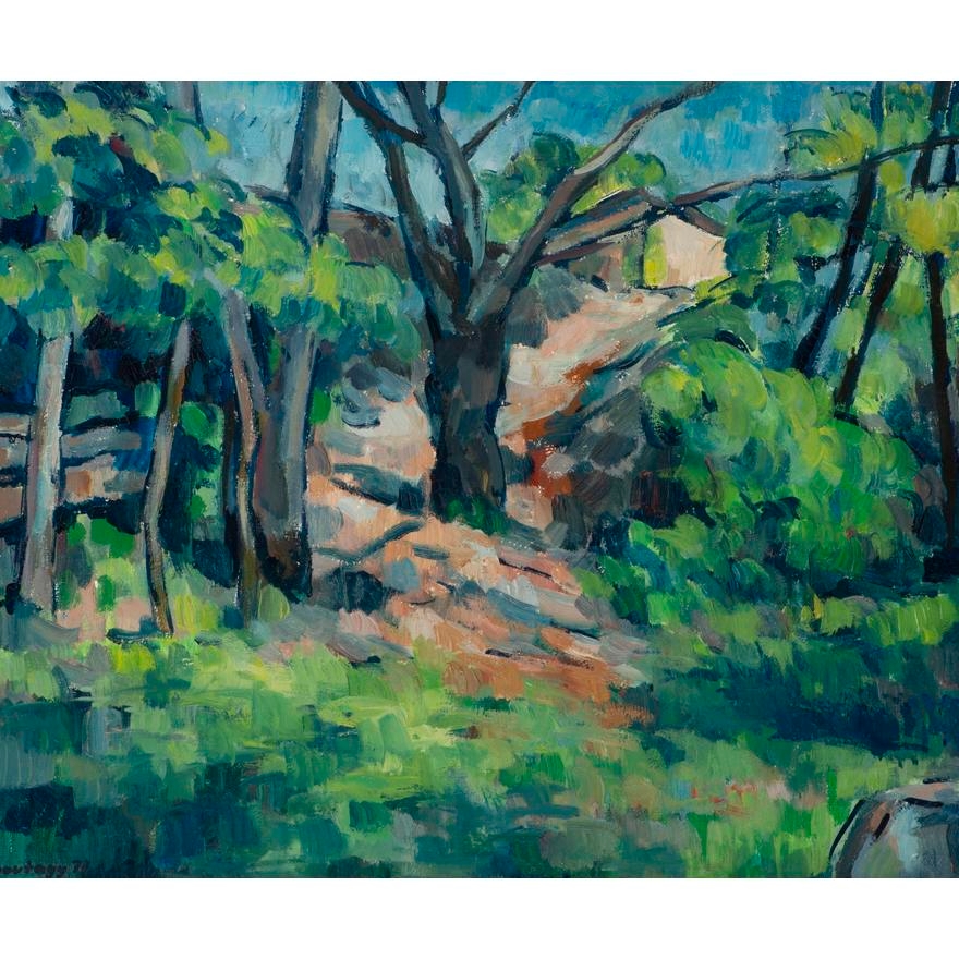 Artwork by Henri Pilet / Boutagy, LE CHEMIN ROSE, Made of huile sur toile