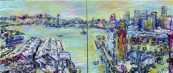 View of the Harbour from Ultimo by Tim Hutchinson, 20th-21st Century