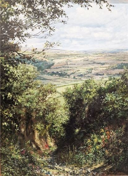 View From Codden Hill by Hugh Gurney, dated October 1989