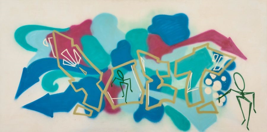 Artwork by DONDI, From words to man, Made of Spray paint on canvas