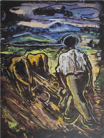 Auf dem Feld by Hans Breinlinger