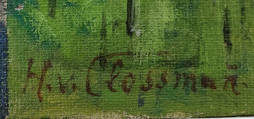 Artwork by Hans von Clossmann, Meersburg am Bodensee, Made of oil on painting cardboard