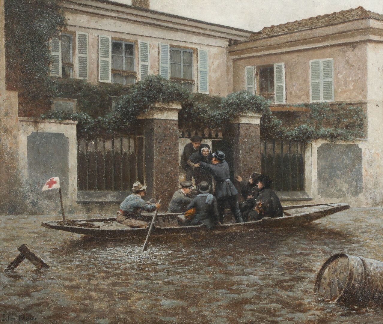 Artwork by Jules Didier, The floods of Paris, Made of oil on canvas