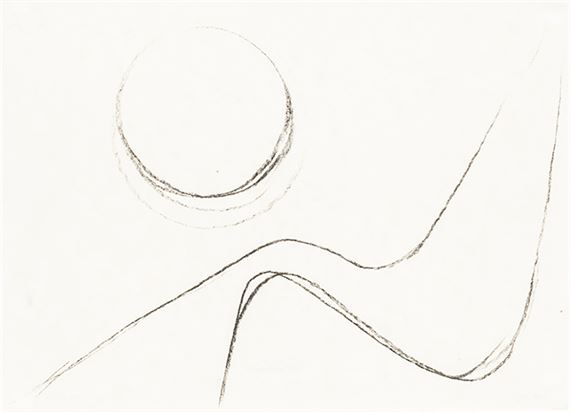 Kreis mit Kurven by Hermann Glöckner, 1961