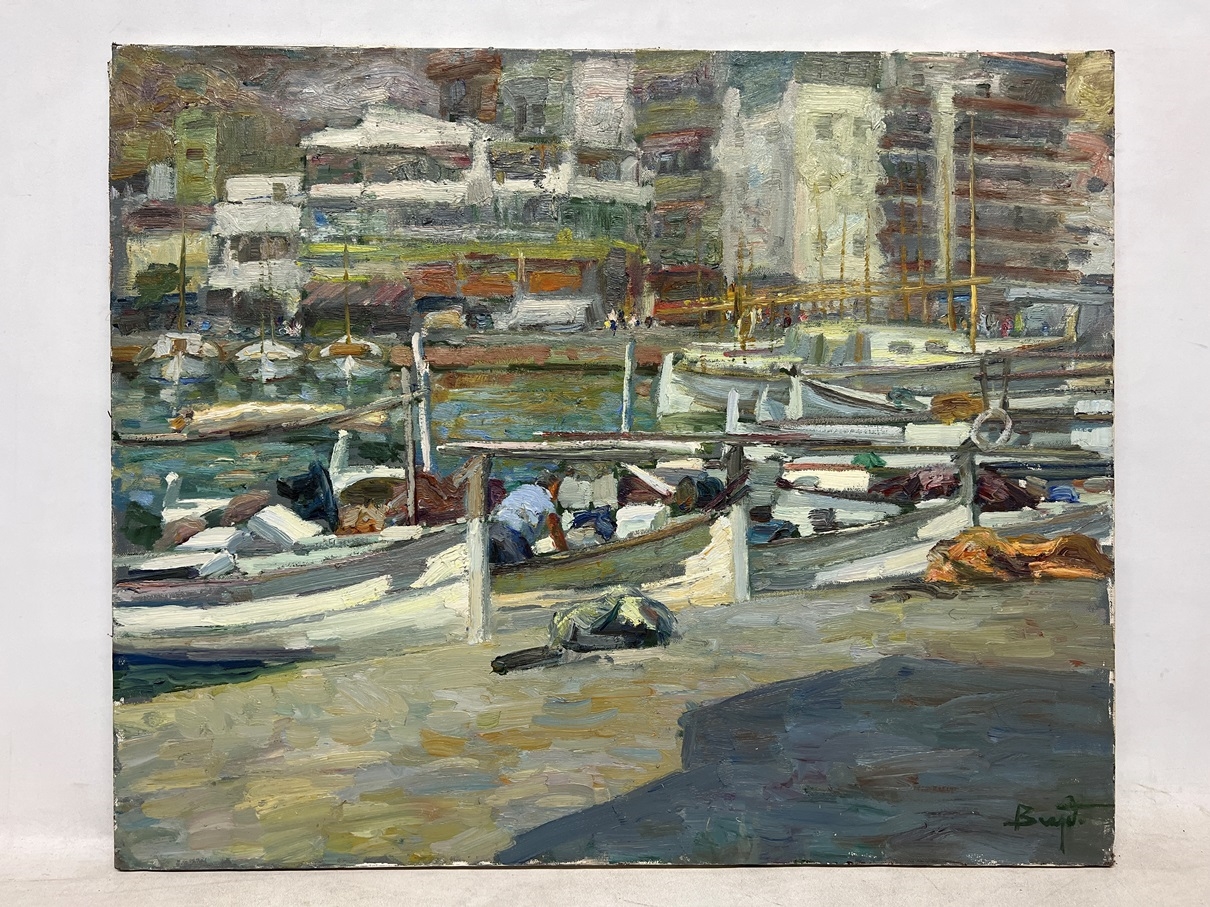 Artwork by Jordi Baget Ballester, Pescadores de Mallorca, Made of oil on canvas