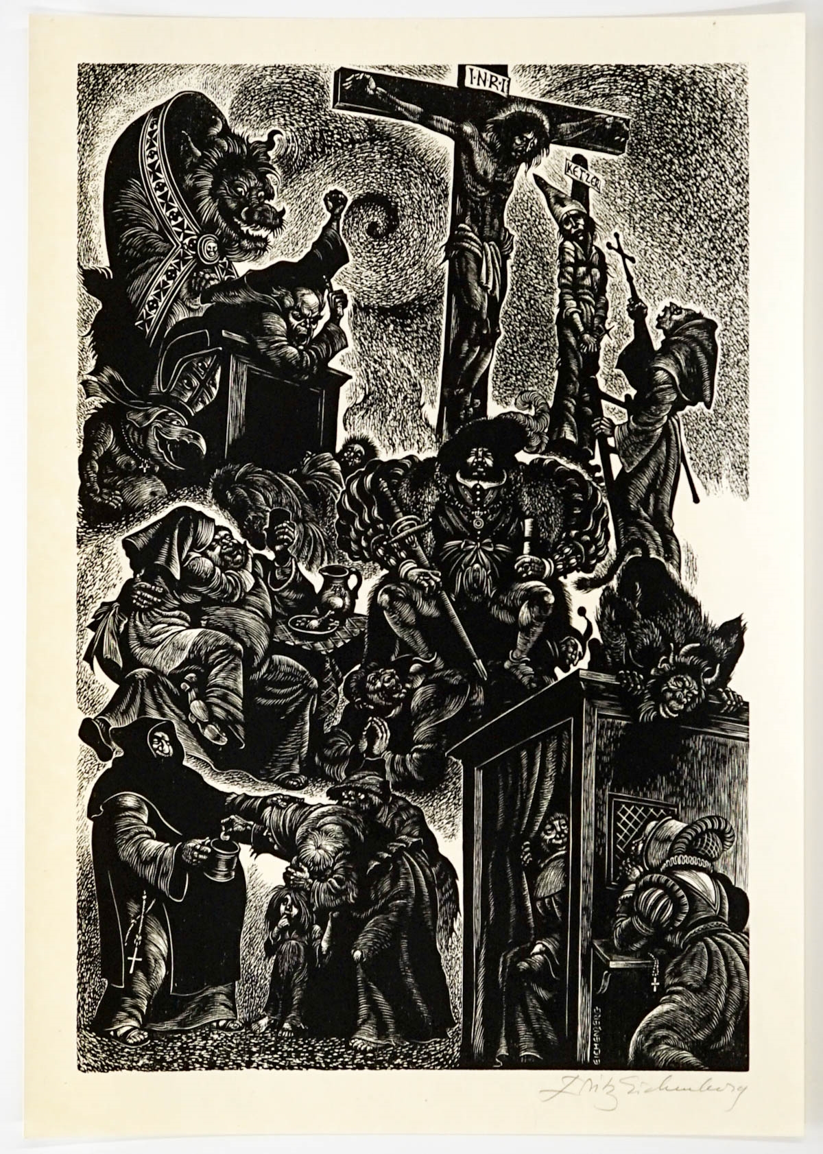 Fritz Eichenberg | Fritz Eichenberg (5) Signed Wood Engravings (1901 ...