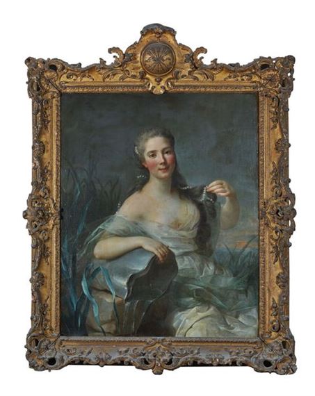 Portrait of a lady in a spring by Louis-Richard-François Dupont de Montfiquet, 18th century