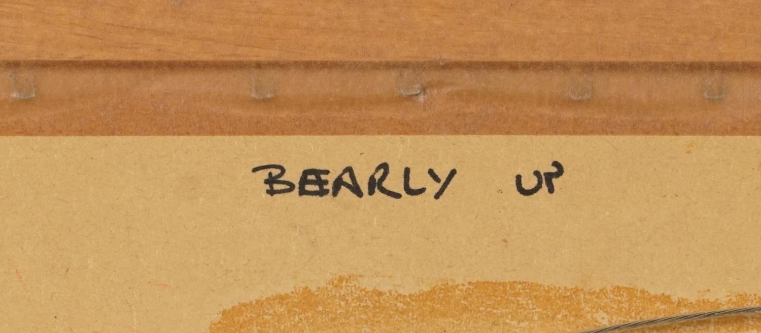 Artwork by Dale Bowen, Surreal landscape with cattle and buildings, Made of resin print in colour