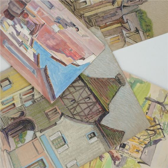 La Maddalena, Sardaigne; Turckeim; La maison au bord du ruisseau by Mary Antoinette Amennecier