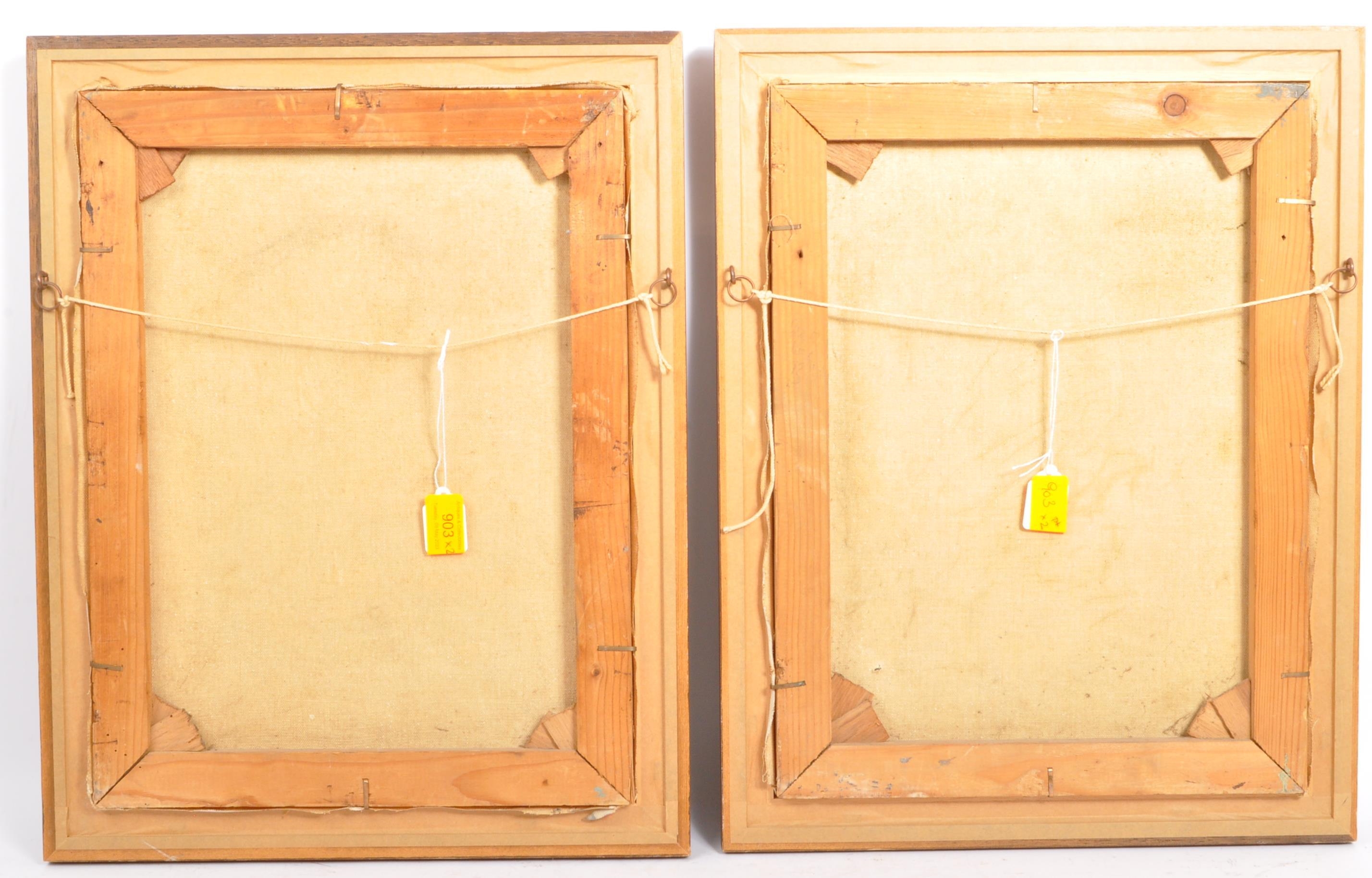 Artwork by François DuBois, Pair midcentury oil on canvases depicting Parisian street scenes, Made of oil on canvases