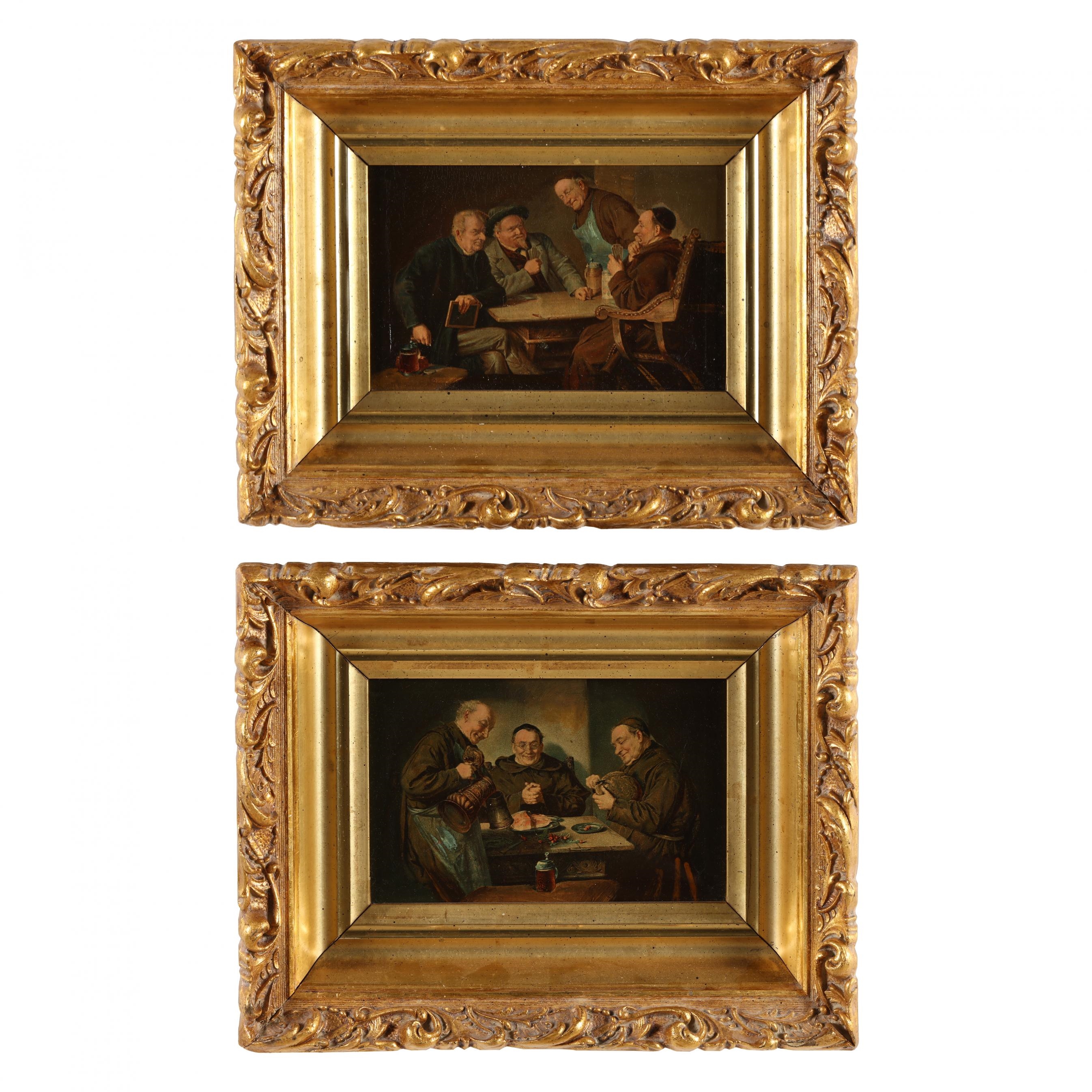 Eduard von Grützner | Two Works Picturing Monks Reveling | MutualArt