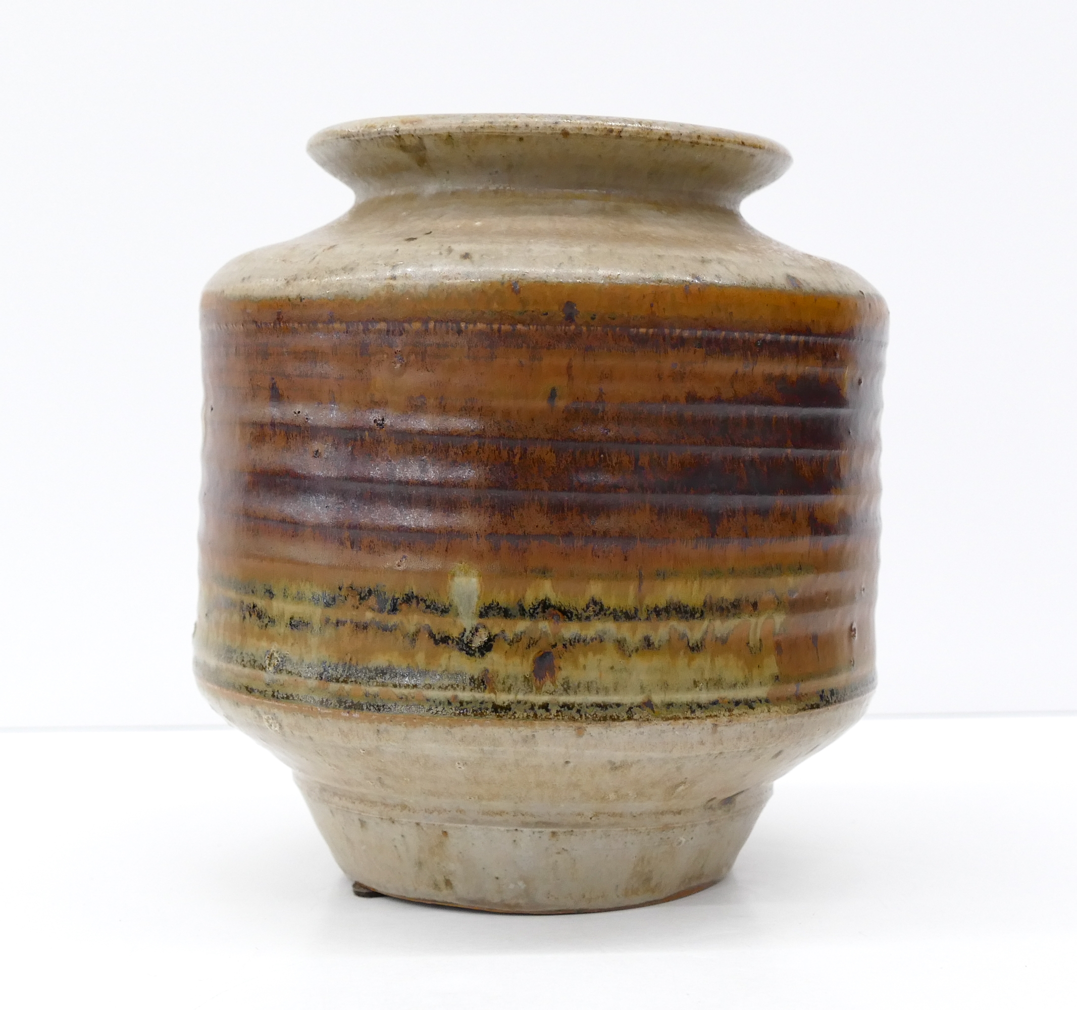 Eric Norstad | Eric Norstad Studio Pottery Drip Glaze Vase 7''x6.5 ...