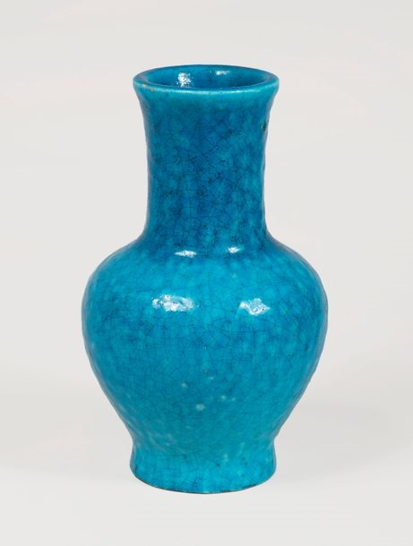 Grand Vase Ovoïde Céramique Faïence Craquelée – 4 Kg – 20ème Siècle