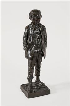 Le Gavroche Sculpture en bronze - Alfred Egide Crick
